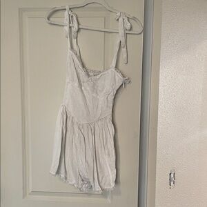 White Sleeveless Romper